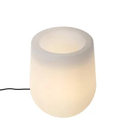 Lampadaire d'extérieur en pot de fleur blanc IP44 - Flowerpot