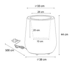 Lampadaire d'extérieur en pot de fleur blanc IP44 - Flowerpot