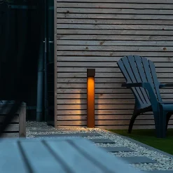 Lampadaire d'extérieur industriel brun rouille 65 cm IP44 - Baleno