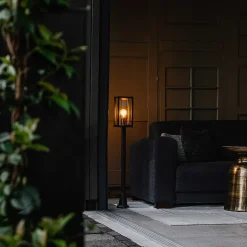 Lampadaire d'extérieur industriel noir 100 cm IP44 - Charlois