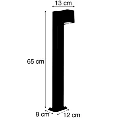 Lampadaire d'extérieur intelligent marron rouille 65 cm IP44 avec WiFi GU10 - Baleno