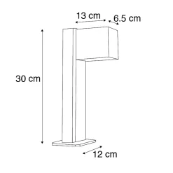 Lampadaire d'extérieur intelligent anthracite 30 cm IP44 avec WiFi GU10 - Baleno