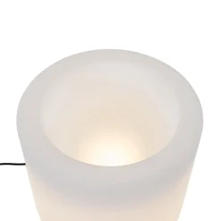 Lampadaire d'extérieur intelligent pot de fleur blanc IP44 avec Wifi A60 - Flowerpot