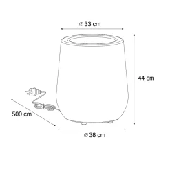 Lampadaire d'extérieur intelligent pot de fleur blanc IP44 avec Wifi A60 - Flowerpot