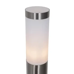 Lampadaire d'extérieur moderne en acier avec opale 80 cm IP44 - Rox