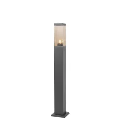 Lampadaire d'extérieur moderne gris foncé avec fumée 80 cm - Malios