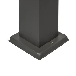 Lampadaire d'extérieur moderne gris foncé avec opale 80 cm IP44 - Malios