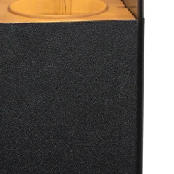 Lampadaire d'extérieur noir 70 cm IP44 avec verre fumé - Danemark