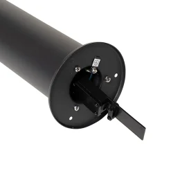 Lampadaire d'extérieur noir avec abat-jour fumé 50 cm - Odense