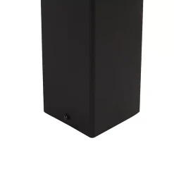 Lampadaire d'extérieur noir avec abat-jour blanc opale 70 cm - Danemark