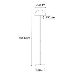 Lampadaire d'extérieur noir rechargeable à 3 niveaux de luminosité - Keira