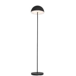 Lampadaire d'extérieur noir rechargeable à 3 niveaux de luminosité - Keira