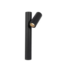 Lampadaire d'extérieur noir 50 cm réglable - Duo