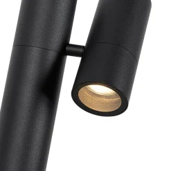 Lampadaire d'extérieur noir 50 cm réglable - Duo