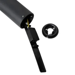 Lampadaire d'extérieur noir 50 cm réglable - Duo