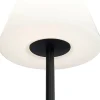 Lampadaire d'extérieur noir avec abat-jour blanc IP65 25 cm - Virginia