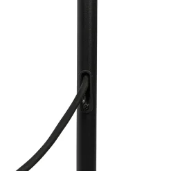 Lampadaire d'extérieur noir avec abat-jour blanc IP65 25 cm - Virginia