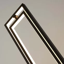 Lampadaire d'interieur noir rectangulaire LED dimmable - Otso