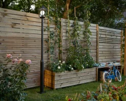 Lampadaire Docker E27 25W IP44 GoodHome noir