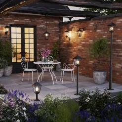 Lampadaire Docker E27 25W IP44 GoodHome noir