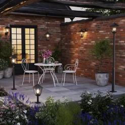 Lampadaire Docker E27 25W IP44 GoodHome noir