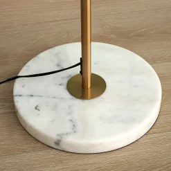 Lampadaire doré 3 globes blanc - Estrela