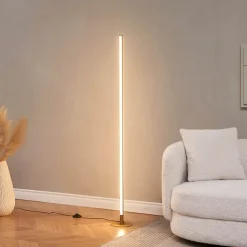 Lampadaire doré design LED minimaliste variateur intégré 150 cm - Sloane