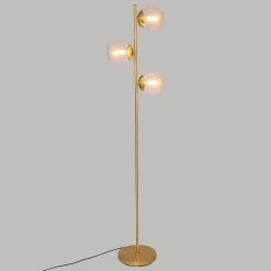 Lampadaire droit en métal H162cm doré - Atmosphera