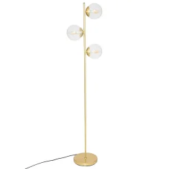 Lampadaire droit en métal H162cm doré - Atmosphera