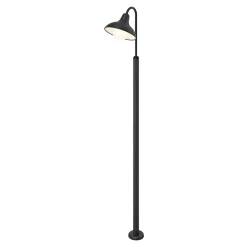 Lampadaire E27 Ferdie 25W IP44 GoodHome gris anthracite