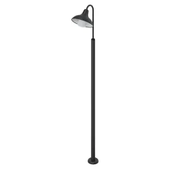 Lampadaire E27 Ferdie 25W IP44 GoodHome gris anthracite