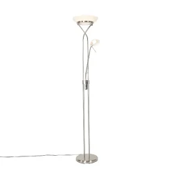 Lampadaire en acier avec LED et variateur d'intensité avec liseuse - Empoli