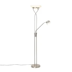 Lampadaire en acier avec LED et variateur d'intensité avec liseuse - Empoli
