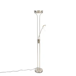 Lampadaire en acier avec lampe de lecture avec LED dimmable en Kelvin - Diva