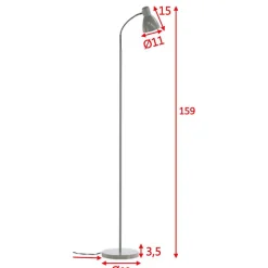 Lampadaire en acier Lina Noir - Type: Lampadaire