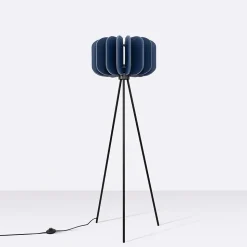 Lampadaire en feutre/acier 1 lampes 45x45x134cm Sollux