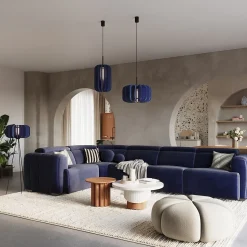 Lampadaire en feutre/acier 1 lampes 45x45x134cm Sollux