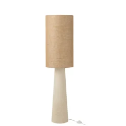 Lampadaire en jute et fibre de verre (35x35x140 cm - Beige foncé)