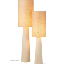 Lampadaire en jute et fibre de verre (35x35x140 cm - Beige foncé)