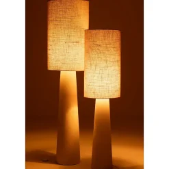 Lampadaire en jute et fibre de verre (35x35x140 cm - Beige foncé)