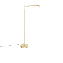 Lampadaire en laiton avec LED et variateur tactile - Notia