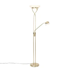 Lampadaire en laiton avec lampe de lecture avec LED et variateur - Empoli