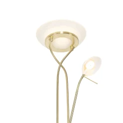 Lampadaire en laiton avec lampe de lecture avec LED et variateur - Empoli