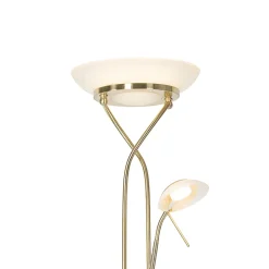 Lampadaire en laiton avec lampe de lecture avec LED et variateur - Empoli