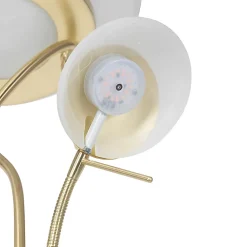 Lampadaire en laiton avec lampe de lecture avec LED et variateur - Empoli