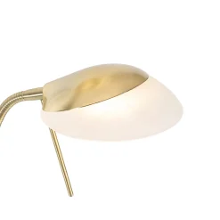 Lampadaire en laiton avec lampe de lecture avec LED et variateur - Empoli