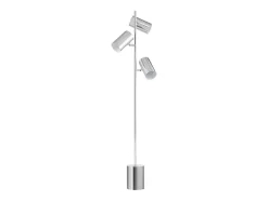 Lampadaire en métal chromé - 3 abat-jours - H. 155 cm - Chrome - KINLEY