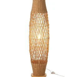 Lampadaire en métal et bois beige 31x31x119.5 cm