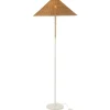 Lampadaire en métal et rotin beige 61x61x154 cm
