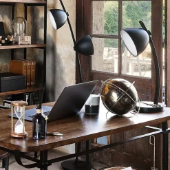 Lampadaire en métal noir Laka Atmosphera